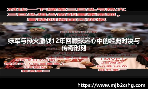 绿军与热火激战12年回顾球迷心中的经典对决与传奇时刻